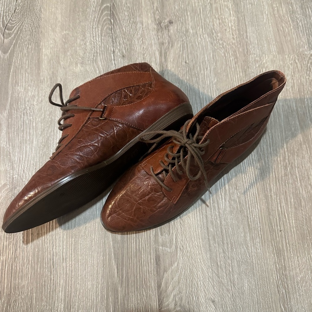Vintage Rare Leather Oxfords by The Leather Collection Made in Brazil Size 8.5 👑 - Picture 3 of 8